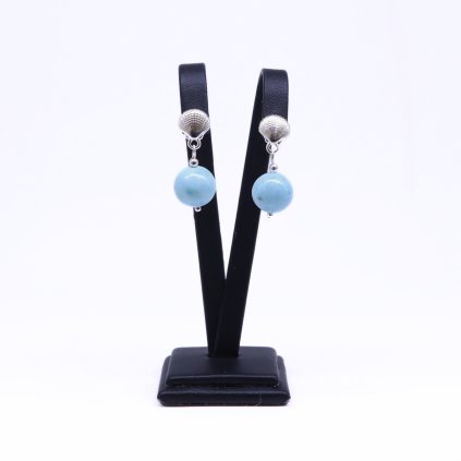 stribrne nausnice s larimarem 540061