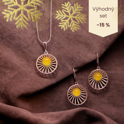 sada sperku Slunicka s jantarem