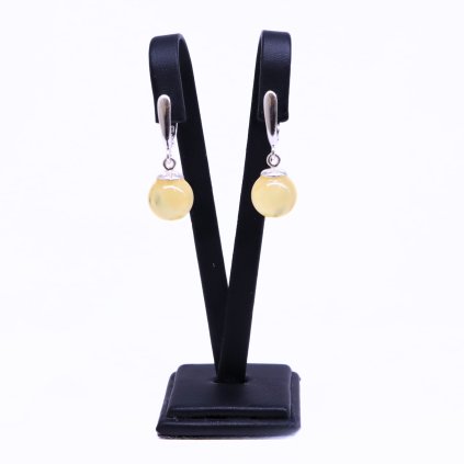 925 Silver Earrings with Baltic Amber