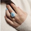 Stribrny prsten s larimarem oval 01