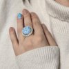 Stribrny prsten s larimarem kulaty 01