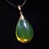 Dominican Green Amber Pendant with 925 Sterling Silver