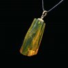 Dominican Green Amber Pendant with 925 Sterling Silver