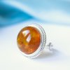 Stribrny prsten s jantarem 311292