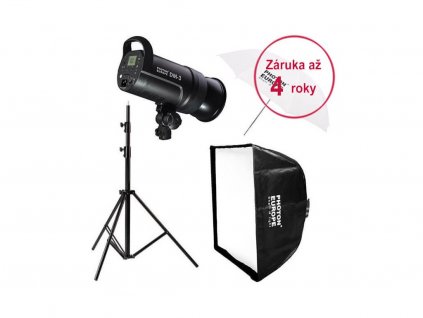 2964 set profesionalniho zableskoveho svetla dm 4 se softboxem