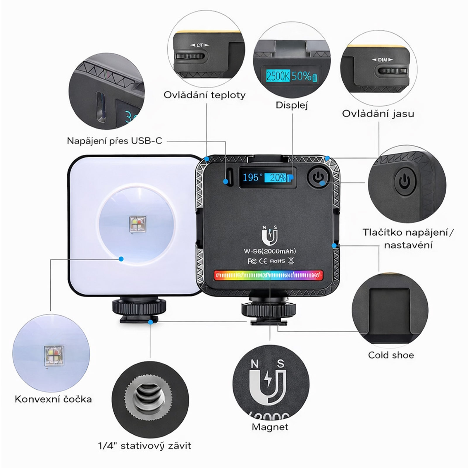 W&S-Mini-RGB-LED-světlo-2500–9000K-_-Kapesní-video-světlo-s-efekty-a-magnetem