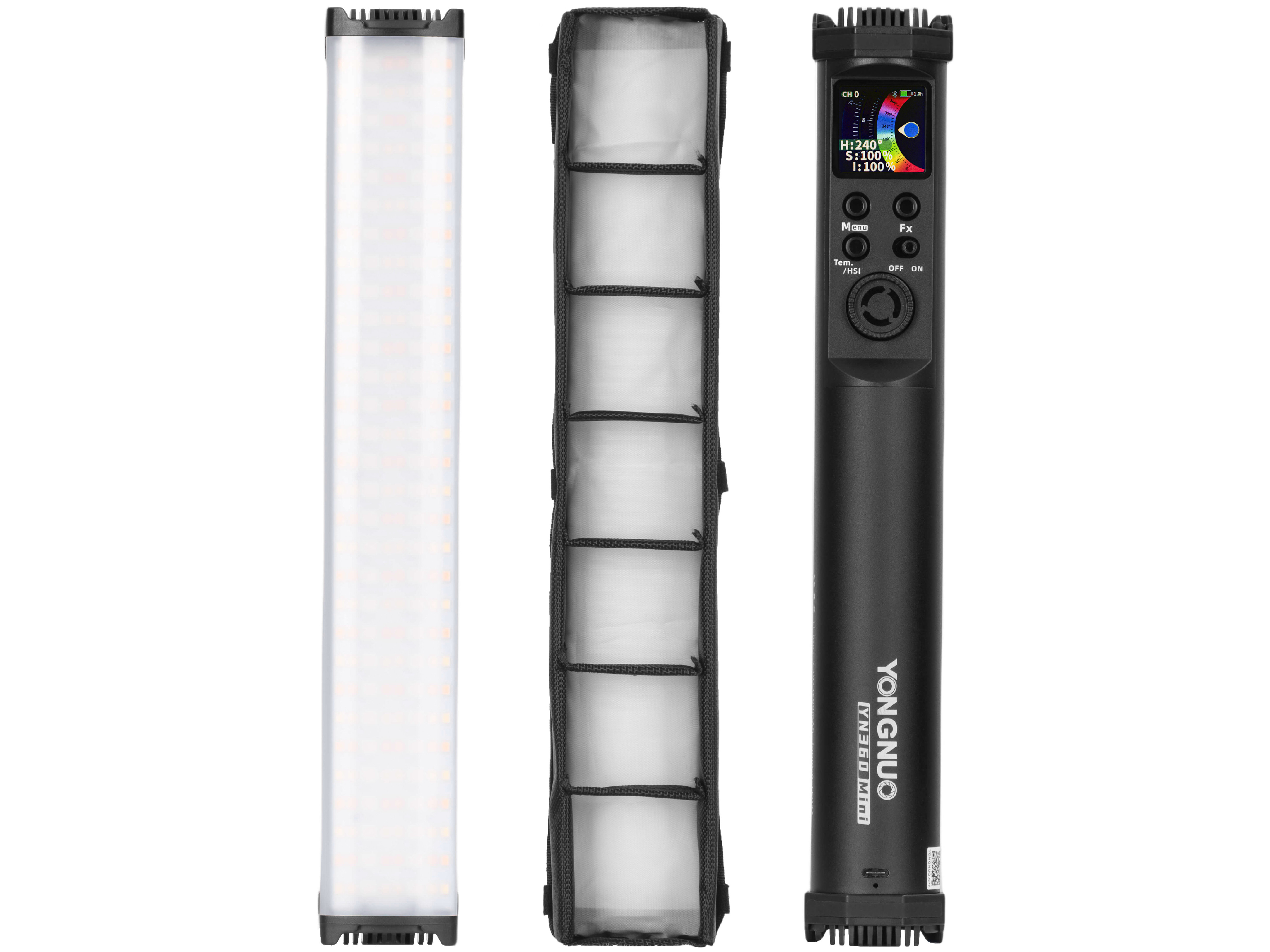 YONGNUO YN360 MINI hybridní LED trvalé světlo, 2700 - 7500K, RGB + voština