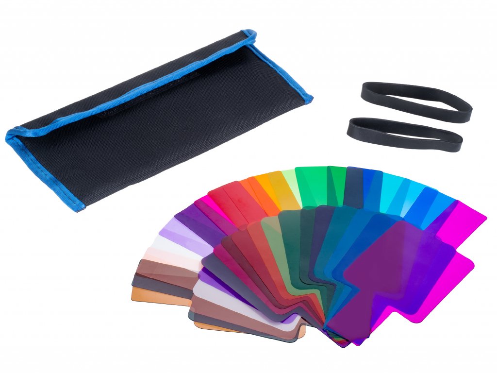 Farebné gelové filtre pre externý blesk, set 20 ks