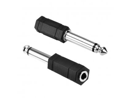 Adaptér - redukcia z JACK 3,5 mm (F) na JACK 6,3 mm (M) TS (Mono)