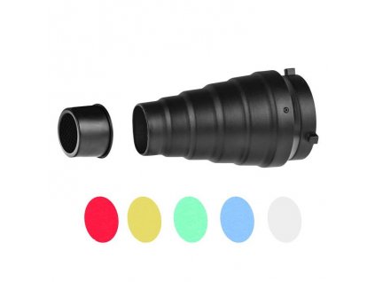 Komínok s farebnými filtrami a voštinou M1