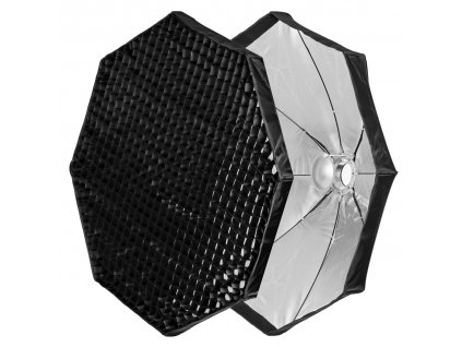 Beauty dish 120 cm rýchlorozkladací s voštinou, adaptér Bowens