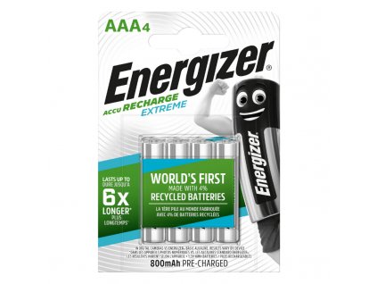 Nabíjacie batérie AAA / HR03 Energizer Extreme 800 mAh, blister 4 ks