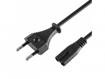 Napájecí kabel 230V dvoužilový s konektory C:C7, délka 1,5 m