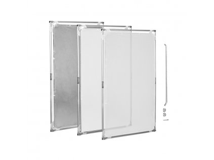 Difúzny odrazový panel s kovovou konštrukciou - 100x150cm - 3in1
