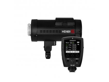 Digitálny batériový blesk HD 601 HSS + riadiaca jednotka Q7 MK II + kufor