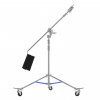 Heavy boomstand M8 2v1 - oceľový stojan - statív s 5/8" baby spigotom a remeňom 5,3m, nosnosť 30 kg