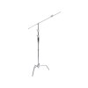 C-stand K1 oceľový boomstand stojan - statív s 5/8" baby spigotom, ramenom a gripheadmi 4,3m, nosnosť 20 kg