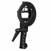 Držiak externého blesku s rukoväťou, bajonetom BOWENS a držiakom dáždnika