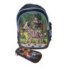 4398 4 skolska taska s 3d motivom zebra