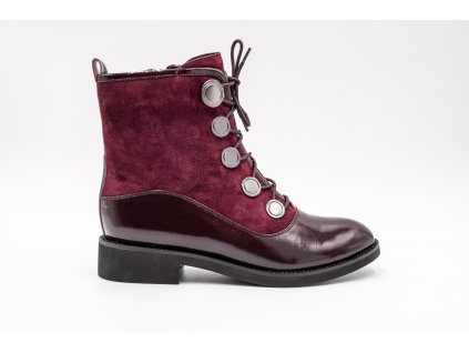 Ladies kotníkové boty bordeaux s kolečkama