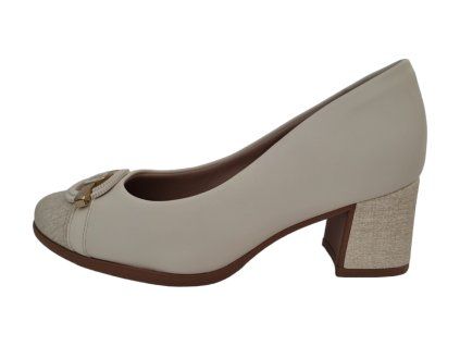 Piccadilly dámské lodičky 654030-5 krémové