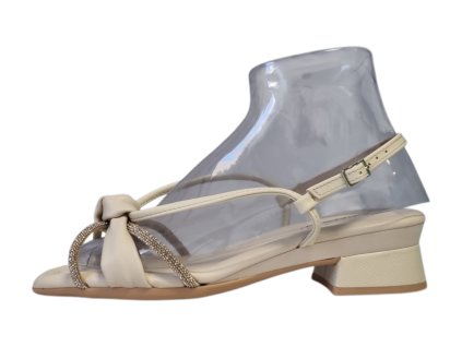 Piccadilly dámské sandály 475014-1 krémové