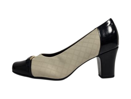 Piccadilly MAXI dámské lodičky 344002-1 krémové