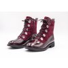 Ladies kotníkové boty bordeaux s kolečkama