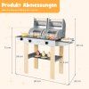 Dětský dřevěný gril BBQ s doplňky 03