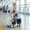 Dětský cestovní kufr 2v1 s odrážedlem modrý 01