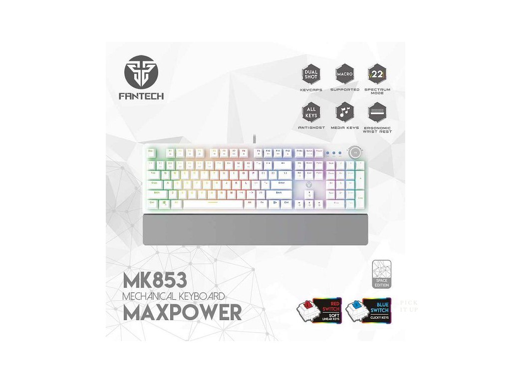 MAXPOWER MK853 MECHANICAL KEYBOARD Space edition blue switch