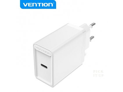 Vention 1-port USB-C Wall Charger (20 W) White FADW0-EU