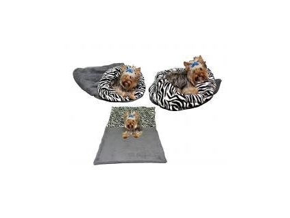 Spaci pytel pro psy XL seda zebra 2703201714490628119