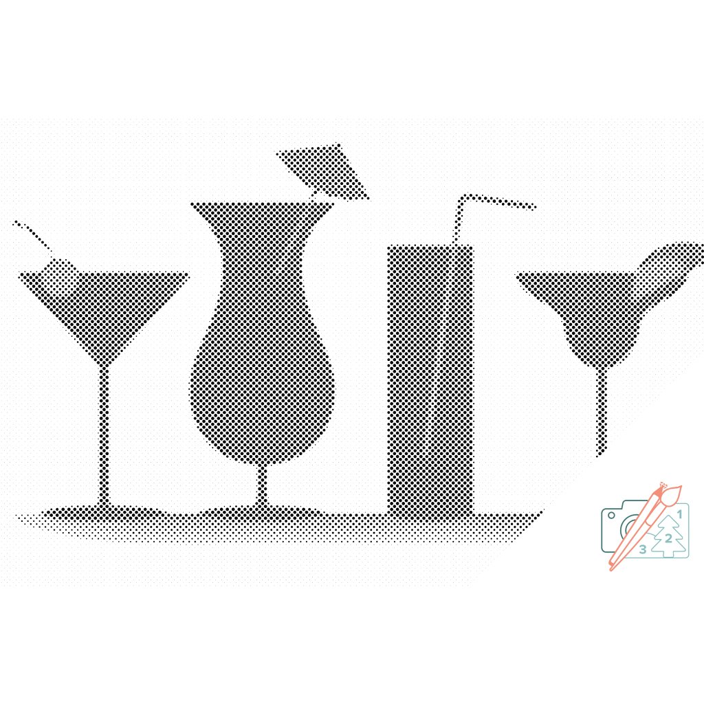 Pictură cu puncte - Cocktailul preferat