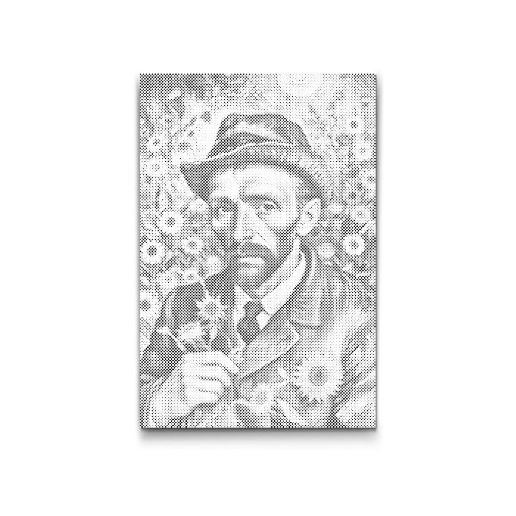 M2_Pictură_cu_puncte_-_Vincent_Van_Gogh_într-un_câmp_de_floarea_soarelui