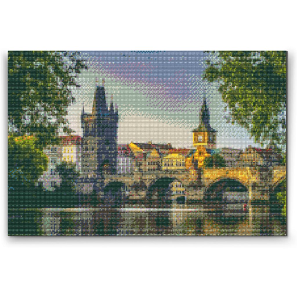 Goblen cu diamante - Podul Carol din Praga