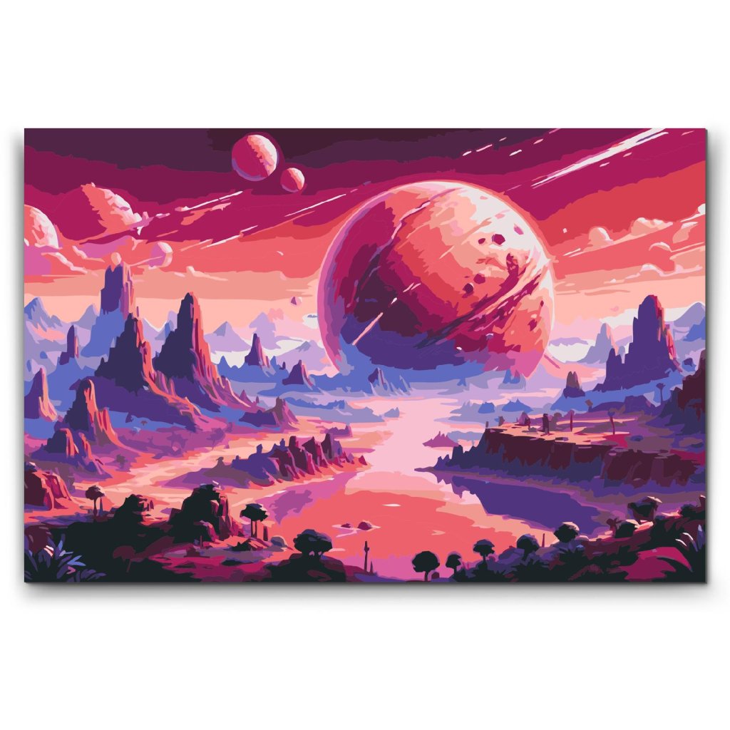 M2_Picturi_pe_numere_-_Planetă_abstractă_în_spațiu