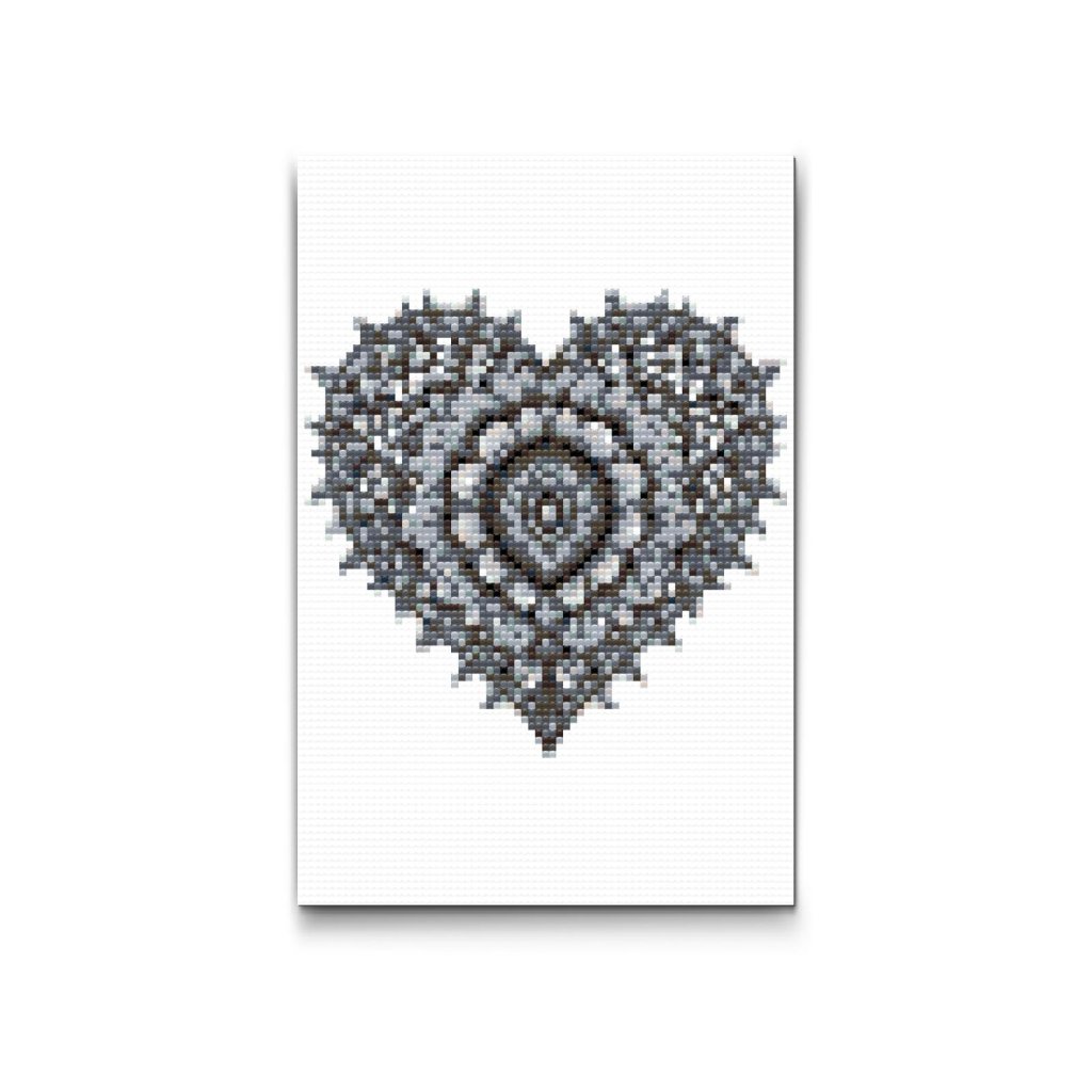 M2_Goblenuri_cu_diamante_-_Inimă_alb-negru