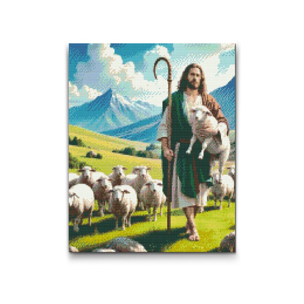 M2_Goblenuri_cu_diamante_-_Iisus_cu_oile_la_pășune