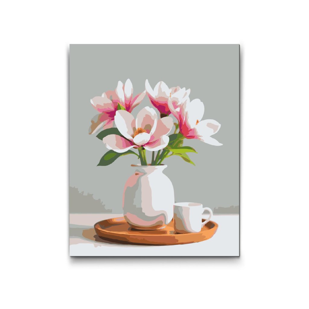 M2_Picturi_pe_numere_-_Flori_de_magnolie_într-o_vază