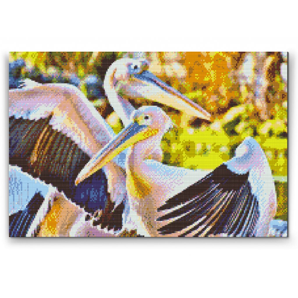Goblen cu diamante - Pelicani
