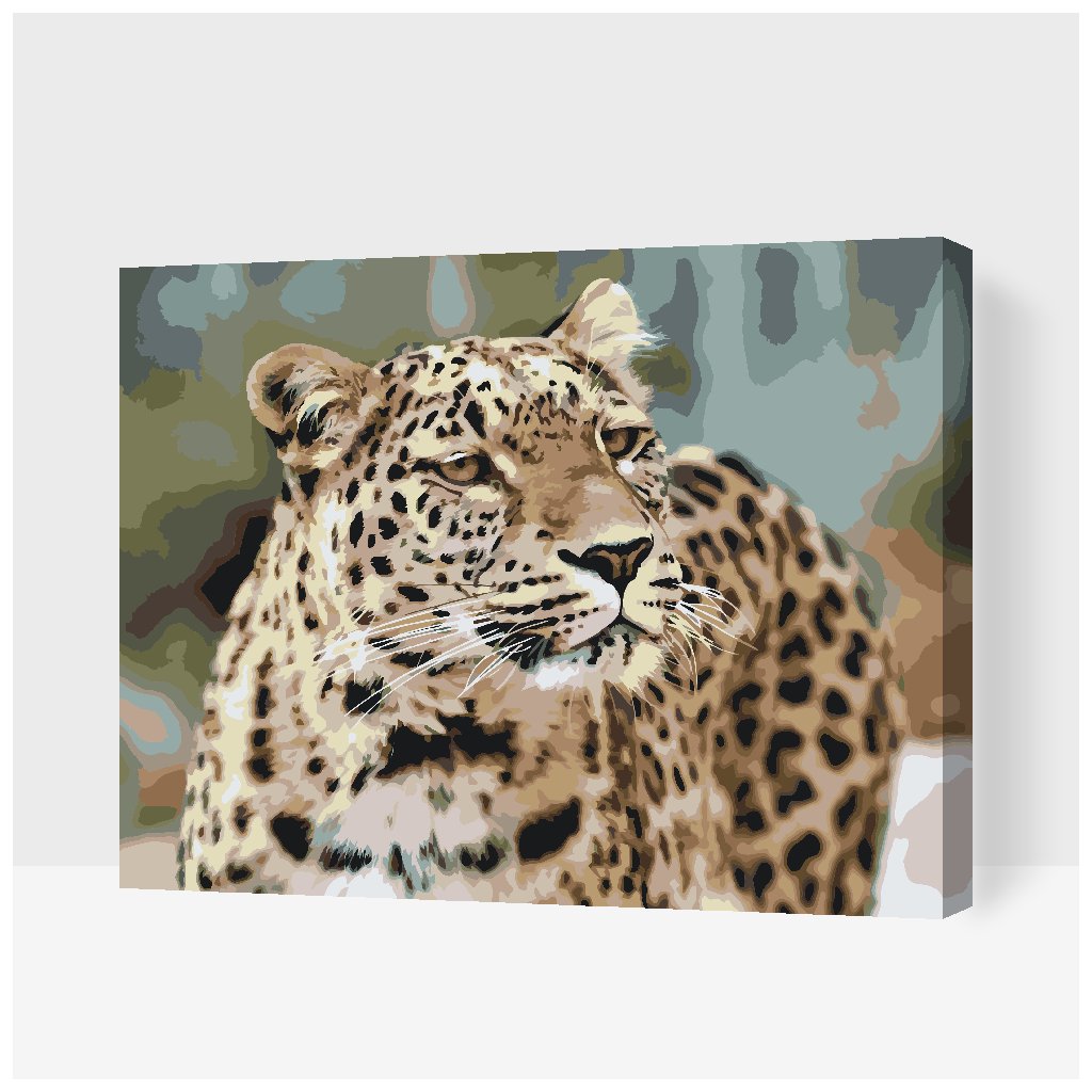 Pictură pe numere - Leopard în natură