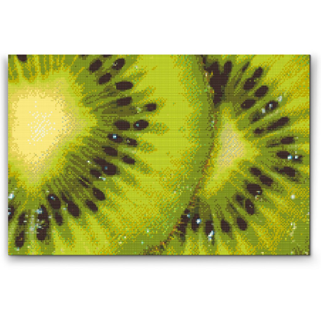 Goblen cu diamante - Fundal cu kiwi