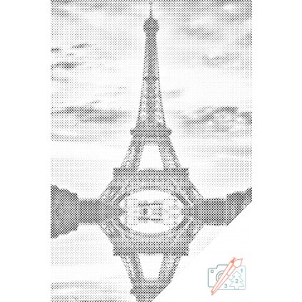 Pictură cu puncte - Turnul Eiffel