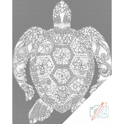 Pictură cu puncte - Mandala - Țestoasă