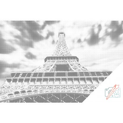 Pictură cu puncte - Turnul Eiffel