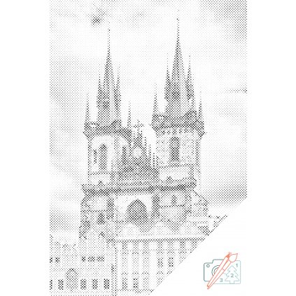 Pictură cu puncte - Biserica Sfintei Fecioare din Týn