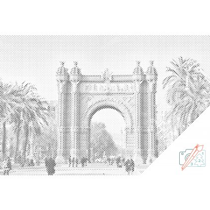 Pictură cu puncte - Arcul de Triumf din Barcelona