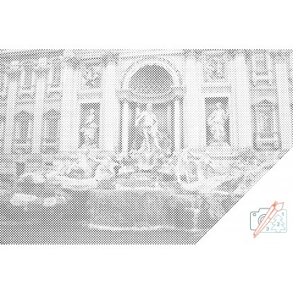 Pictură cu puncte - Fontana di Trevi