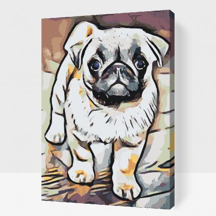 Pictură pe numere - Mops